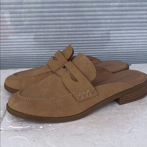 Cynthia Rowley Women’s Tan Suede Mules Clogs Slip-On Loafers Shoes Size 9